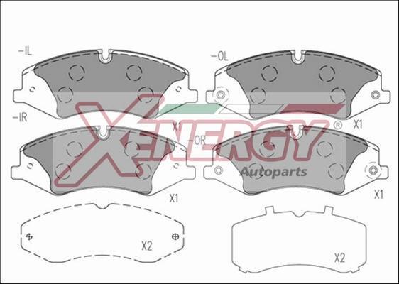 Jeu de 4 plaquettes de frein XENERGY ref. X41257