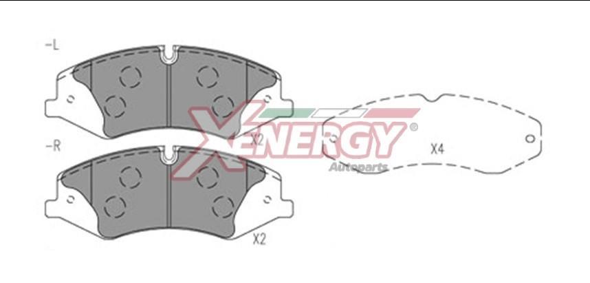 Jogo de 4 pastilhas de travão XENERGY ref. X41258