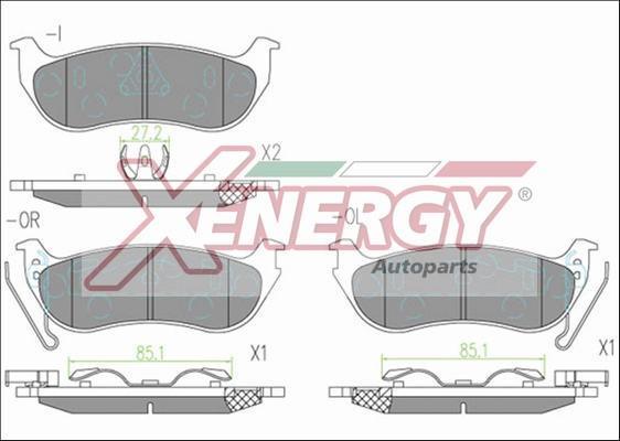 Jogo de 4 pastilhas de travão XENERGY ref. X41259