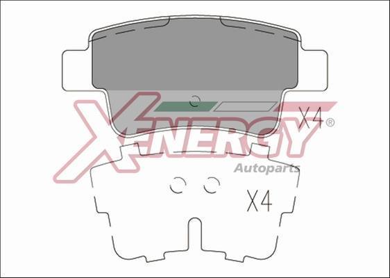 Jogo de 4 pastilhas de travão XENERGY ref. X41260