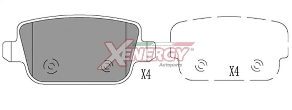 Jogo de 4 pastilhas de travão XENERGY ref. X41261