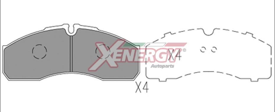 Jogo de 4 pastilhas de travão XENERGY ref. X41262