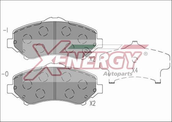Jogo de 4 pastilhas de travão XENERGY ref. X41265