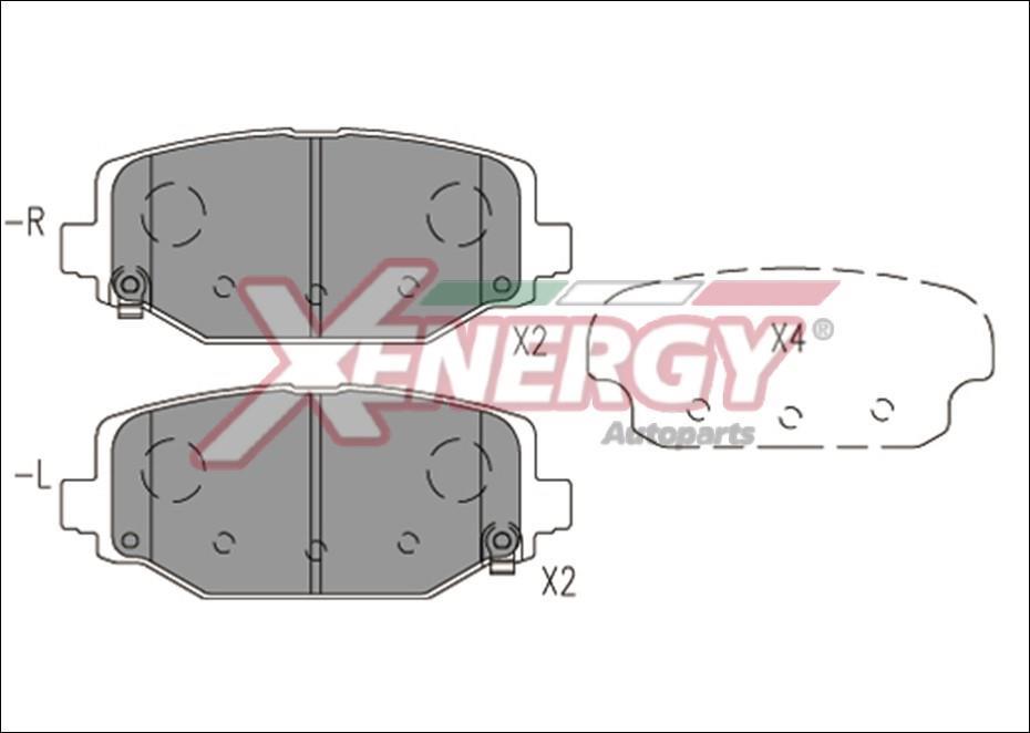 Jeu de 4 plaquettes de frein XENERGY ref. X41268