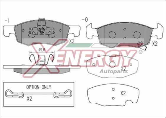 Jogo de 4 pastilhas de travão XENERGY ref. X41269