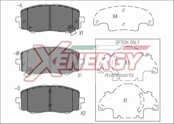 Jogo de 4 pastilhas de travão XENERGY ref. X41273