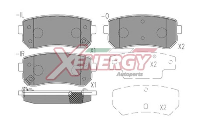 Jogo de 4 pastilhas de travão XENERGY ref. X41274