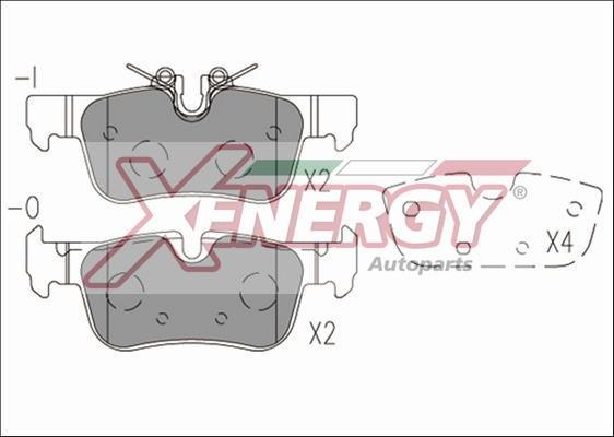 Jogo de 4 pastilhas de travão XENERGY ref. X41275
