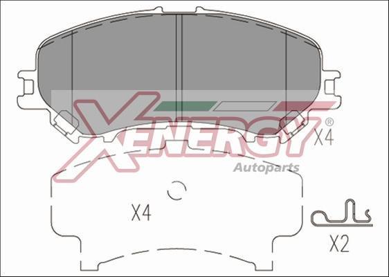 Jogo de 4 pastilhas de travão XENERGY ref. X41276
