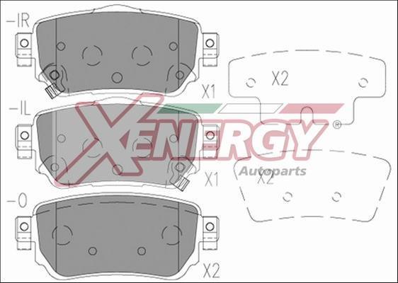 Jogo de 4 pastilhas de travão XENERGY ref. X41277