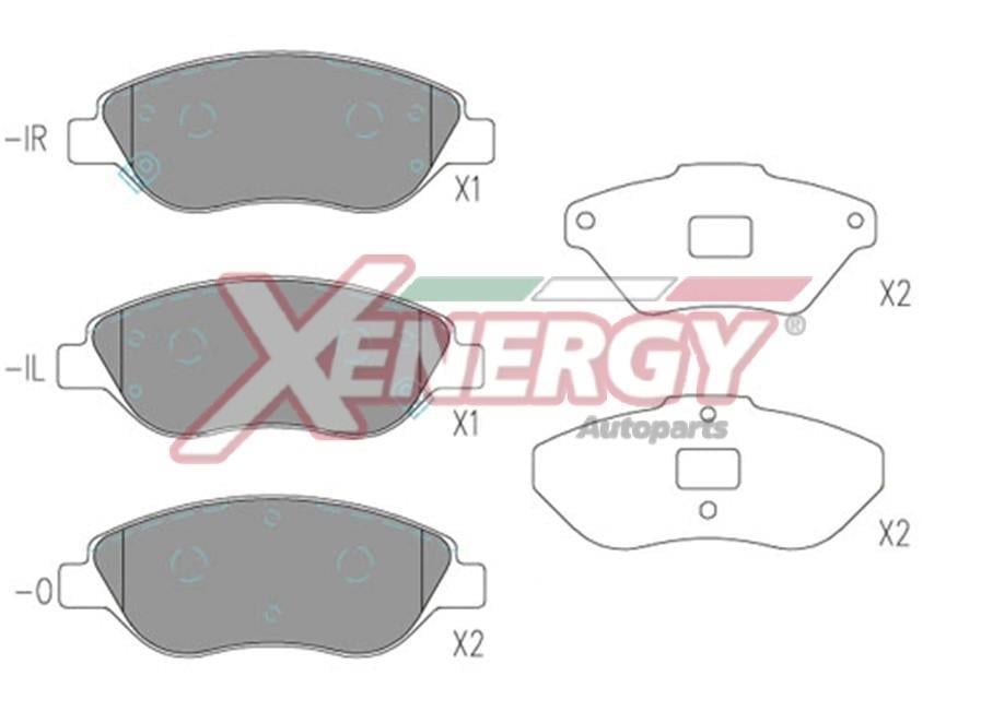 Jeu de 4 plaquettes de frein XENERGY ref. X41278