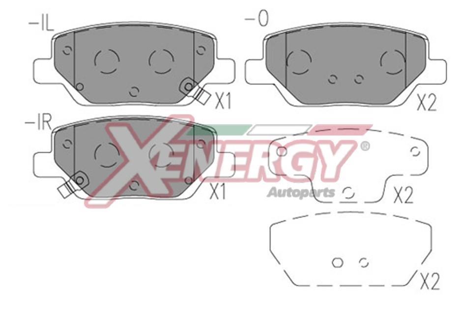 Jogo de 4 pastilhas de travão XENERGY ref. X41279