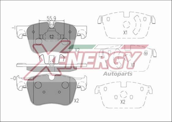Jogo de 4 pastilhas de travão XENERGY ref. X41282