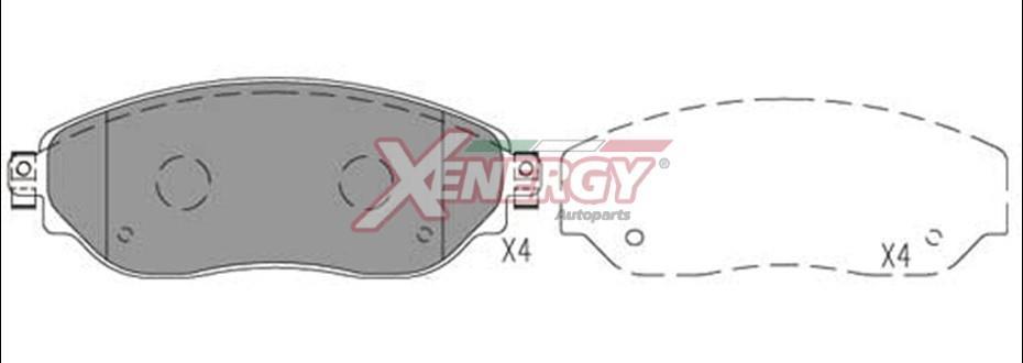 Jogo de 4 pastilhas de travão XENERGY ref. X41283