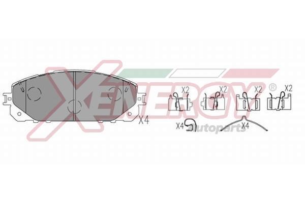 Jogo de 4 pastilhas de travão XENERGY ref. X41296