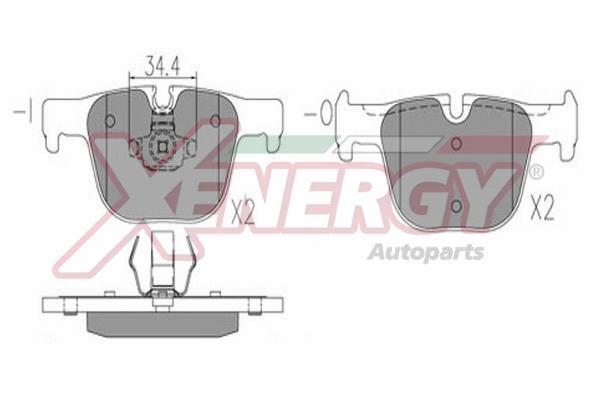 Jeu de 4 plaquettes de frein XENERGY ref. X41309