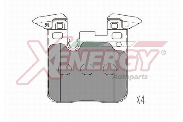 Jogo de 4 pastilhas de travão XENERGY ref. X41334