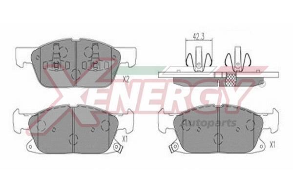 Jogo de 4 pastilhas de travão XENERGY ref. X41349