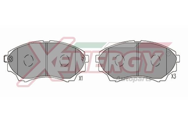 Jeu de 4 plaquettes de frein XENERGY ref. X41351