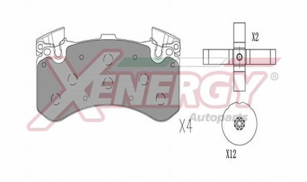 Jogo de 4 pastilhas de travão XENERGY ref. X41382