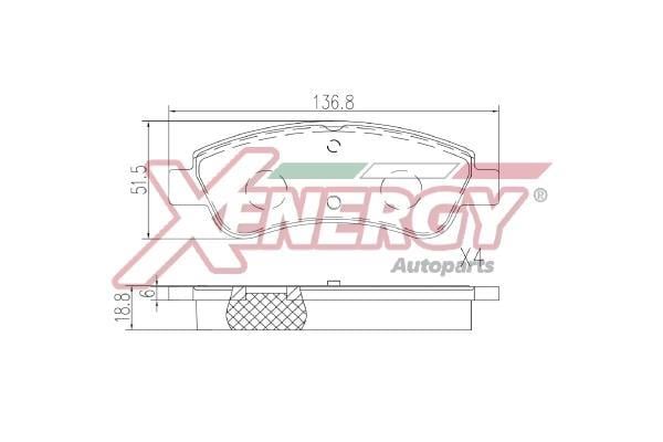 Jeu de 4 plaquettes de frein XENERGY ref. X41399