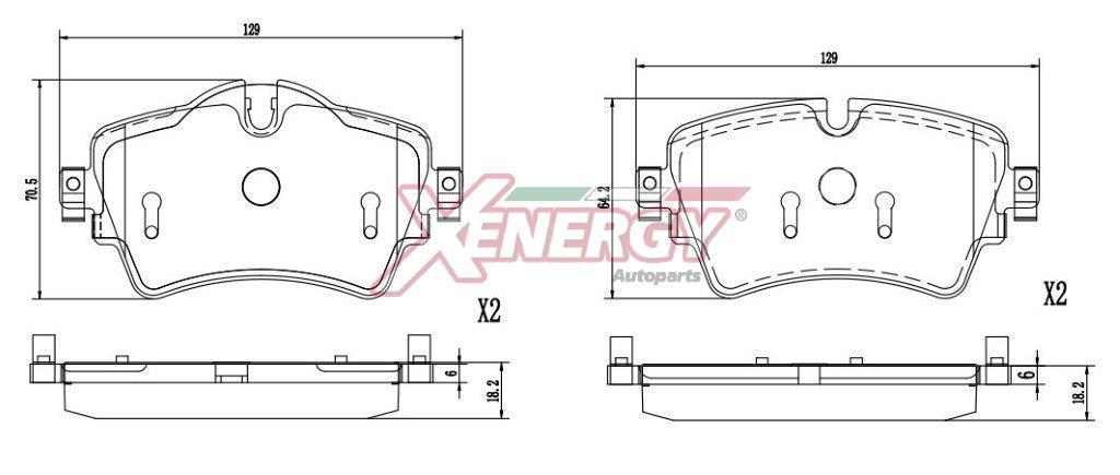 Jogo de 4 pastilhas de travão XENERGY ref. X41427