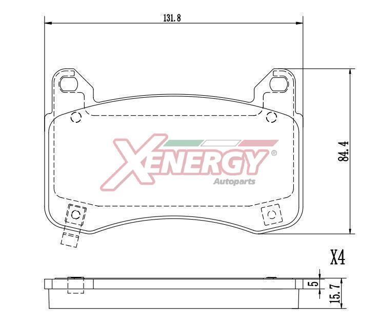 Jogo de 4 pastilhas de travão XENERGY ref. X41432