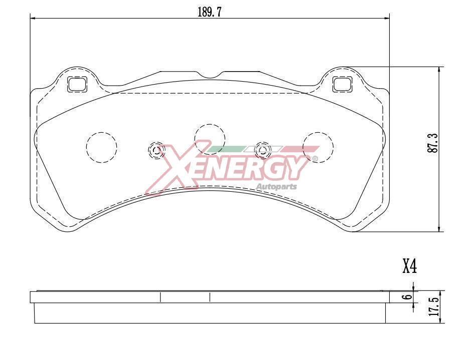 Jogo de 4 pastilhas de travão XENERGY ref. X41433