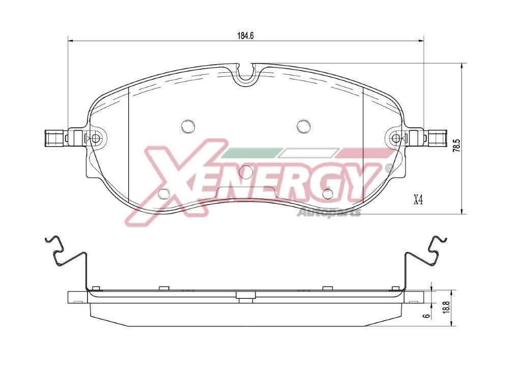 Jogo de 4 pastilhas de travão XENERGY ref. X41440