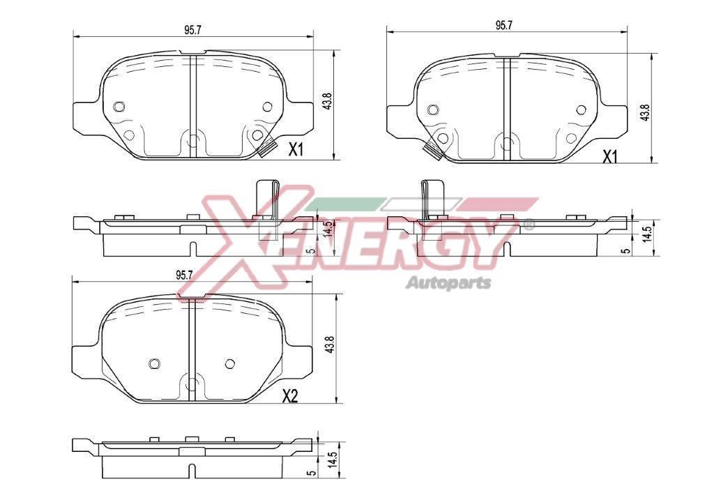 Jogo de 4 pastilhas de travão XENERGY ref. X41450
