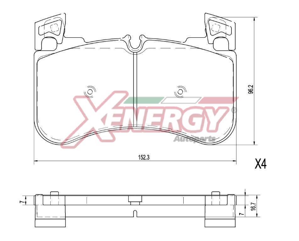Jogo de 4 pastilhas de travão XENERGY ref. X41464
