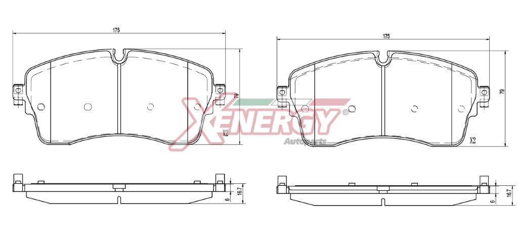 Jogo de 4 pastilhas de travão XENERGY ref. X41465