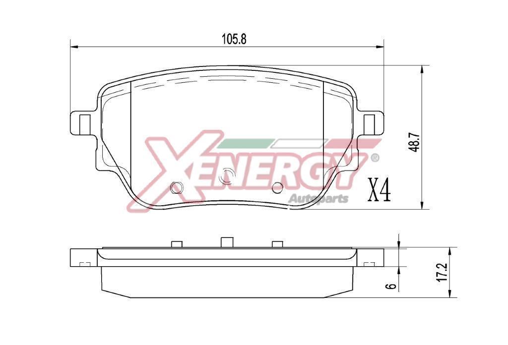 Jogo de 4 pastilhas de travão XENERGY ref. X41468