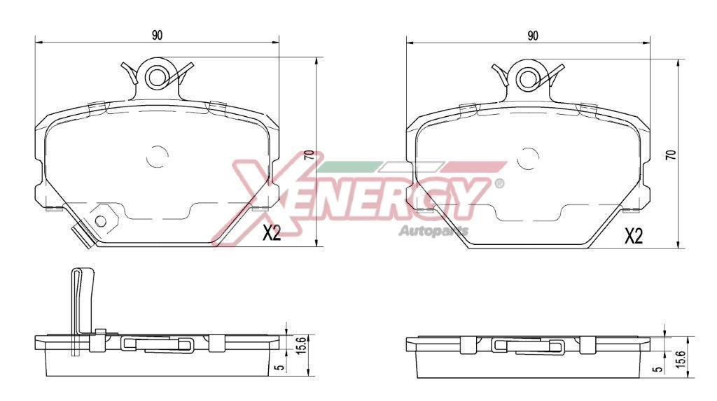 Jogo de 4 pastilhas de travão XENERGY ref. X41480