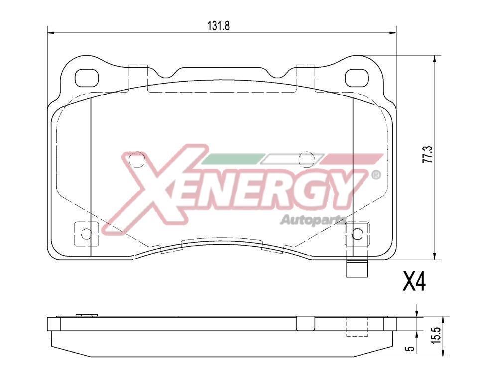 Jogo de 4 pastilhas de travão XENERGY ref. X41485