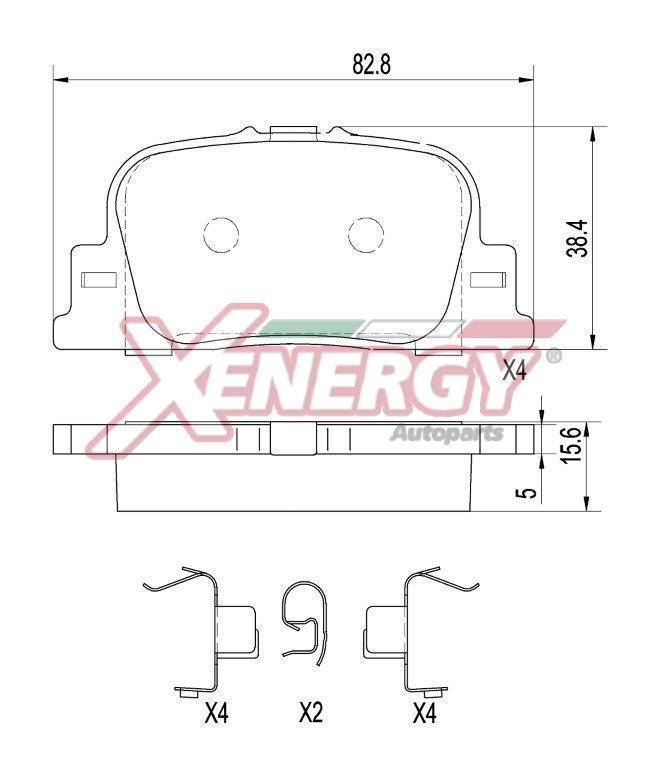 Jogo de 4 pastilhas de travão XENERGY ref. X41487