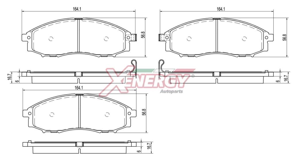 Jeu de 4 plaquettes de frein XENERGY ref. X41497