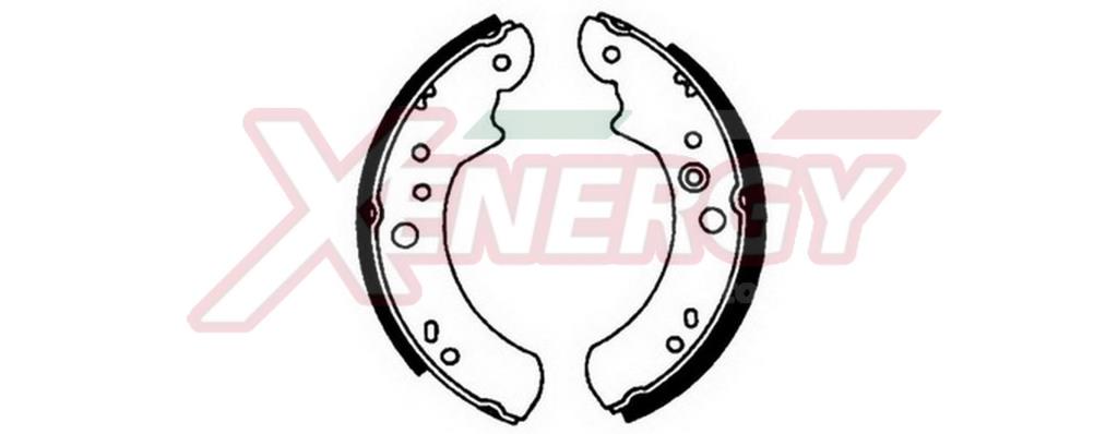 Jeu de 4 mâchoires de frein (Garniture de frein à tambour) XENERGY ref. X50041