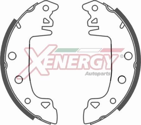 Jeu de 4 mâchoires de frein (Garniture de frein à tambour) XENERGY ref. X50217