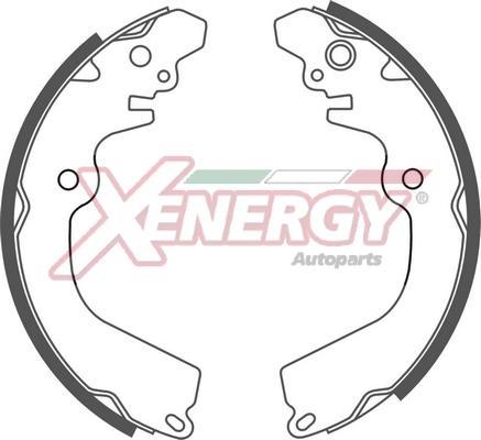 Jeu de 4 mâchoires de frein (Garniture de frein à tambour) XENERGY ref. X50225