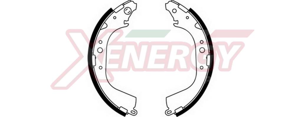 Jeu de 4 mâchoires de frein (Garniture de frein à tambour) XENERGY ref. X50226