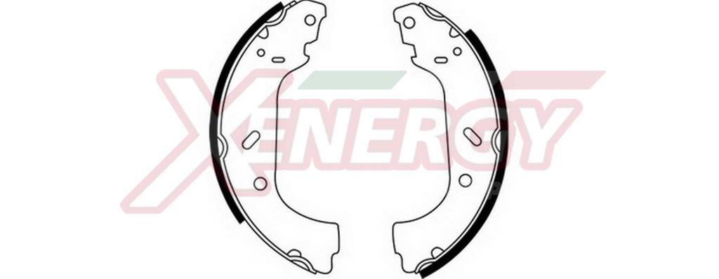 Jeu de 4 mâchoires de frein (Garniture de frein à tambour) XENERGY ref. X50247