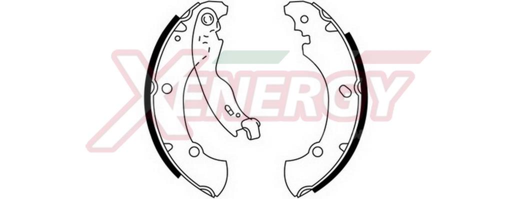 Jeu de 4 mâchoires de frein (Garniture de frein à tambour) XENERGY ref. X50251