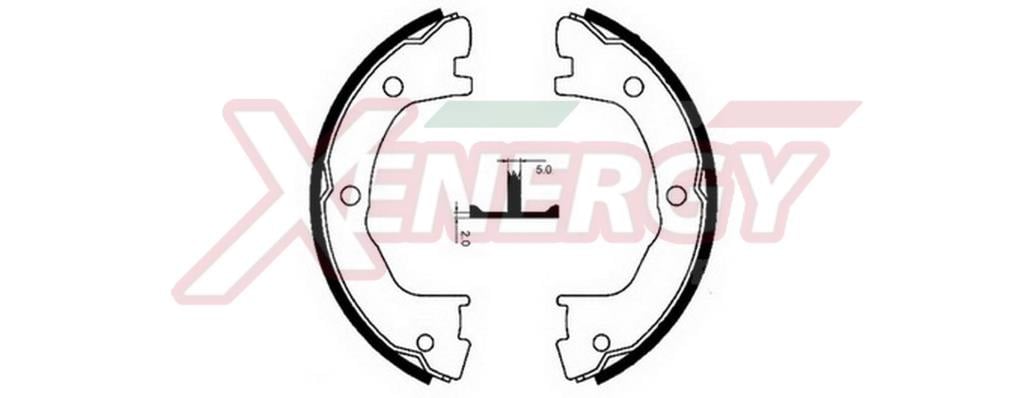 Jeu de mâchoires de frein à main (Mâchoire de frein à main) XENERGY ref. X50253