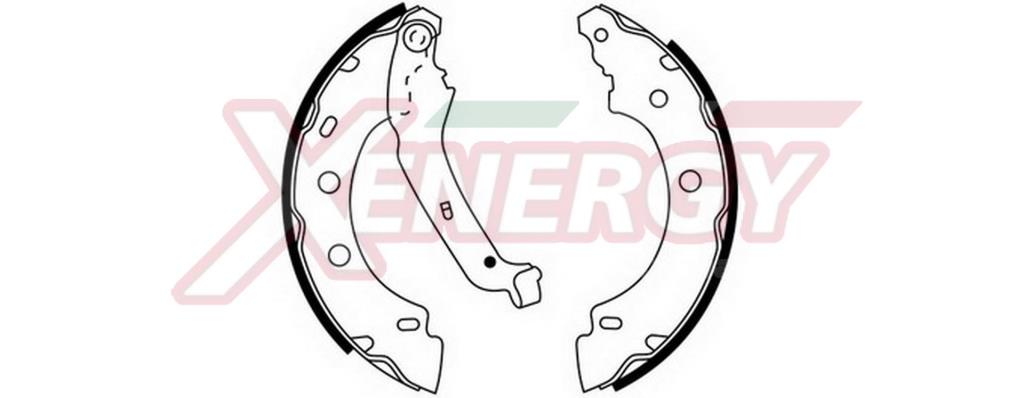 Jeu de 4 mâchoires de frein (Garniture de frein à tambour) XENERGY ref. X50281