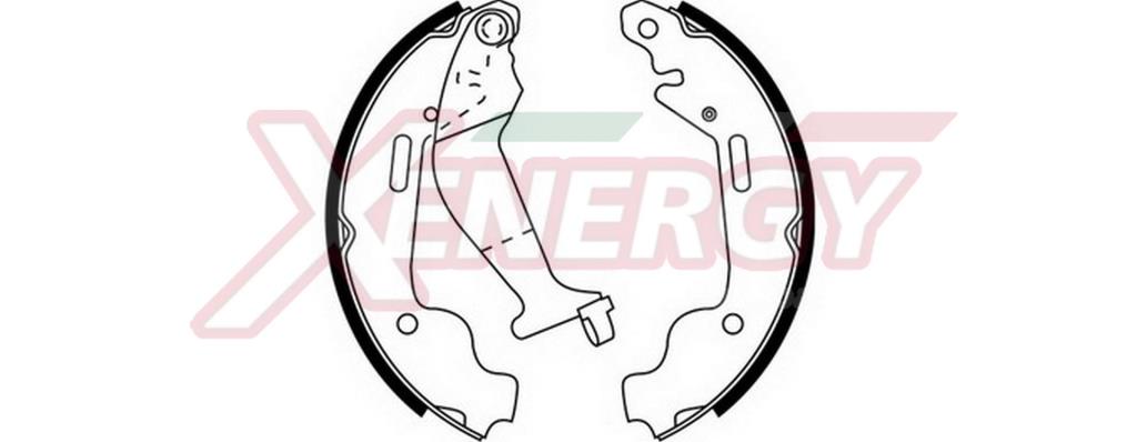 Jeu de 4 mâchoires de frein (Garniture de frein à tambour) XENERGY ref. X50329