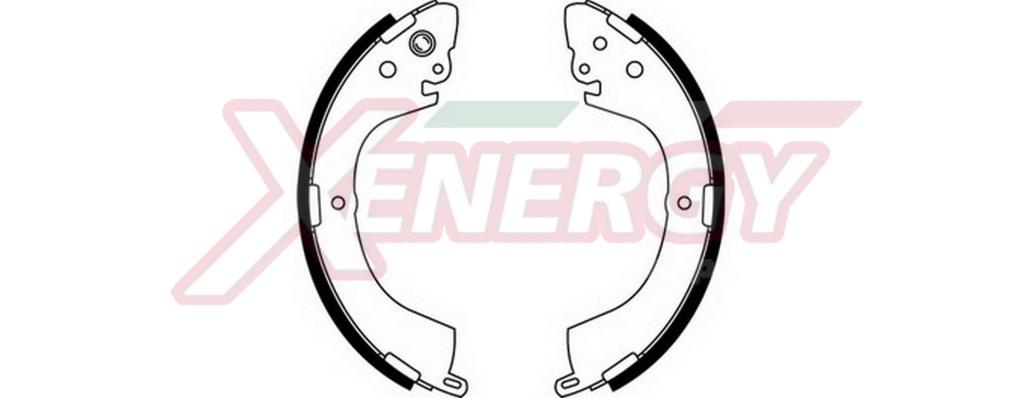 Jeu de 4 mâchoires de frein (Garniture de frein à tambour) XENERGY ref. X50343