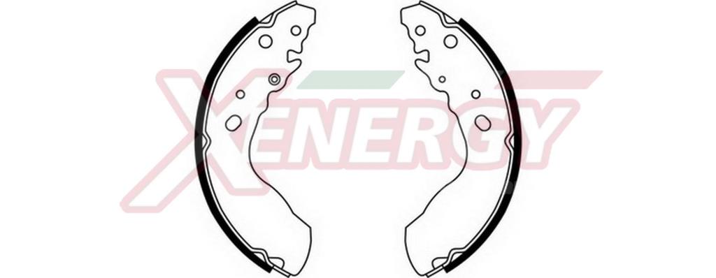 Jeu de 4 mâchoires de frein (Garniture de frein à tambour) XENERGY ref. X50349