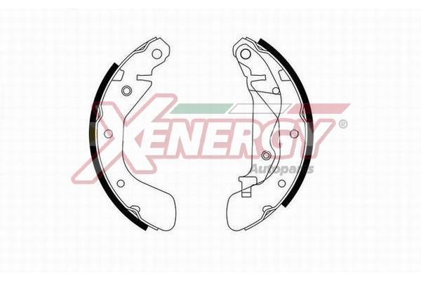 Jeu de 4 mâchoires de frein (Garniture de frein à tambour) XENERGY ref. X50382