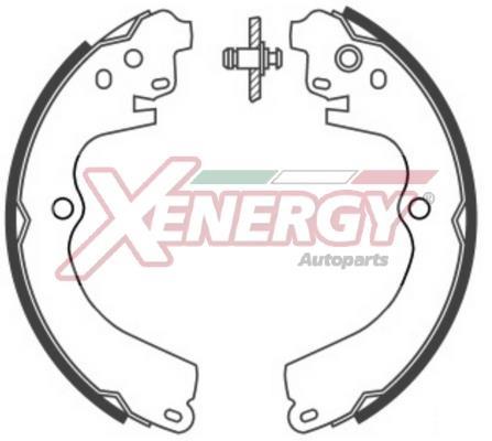 Jeu de 4 mâchoires de frein (Garniture de frein à tambour) XENERGY ref. X50393